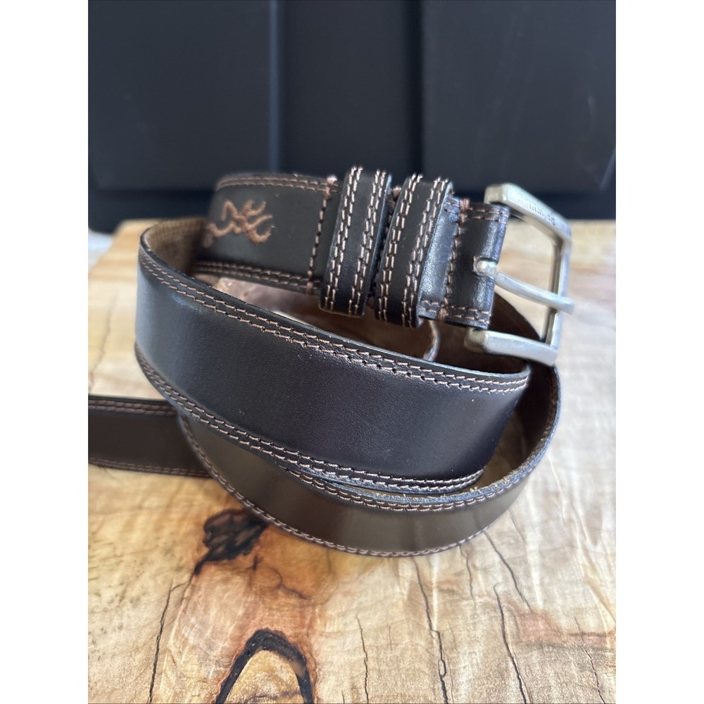 Browning‎ Mens Leather Belt Size 40 Logo NICE Condition!